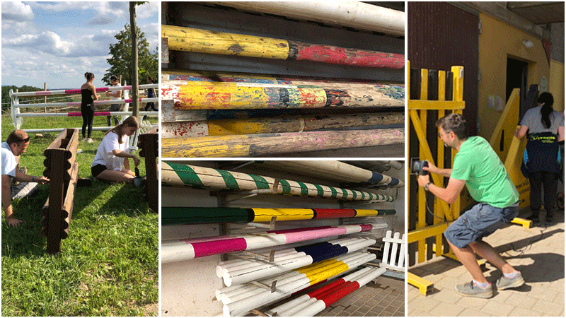 Aus Alt mach Neu – wir haben die Hindernisse renoviert. Ein Dank an alle&nbsp;Helfer!